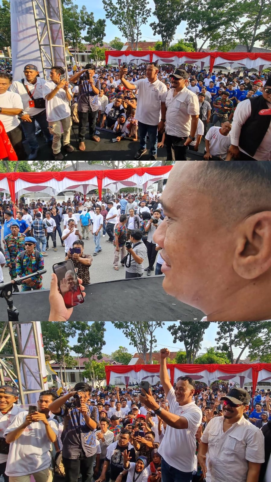 Massa GP2-GM Deklarasi Dukung Ganjar-Mahfud di Gajah Mada Pekanbaru
