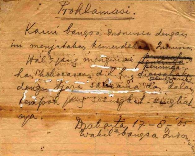 Naskah Asli Teks Proklamasi Akan Ditampilkan Saat HUT RI