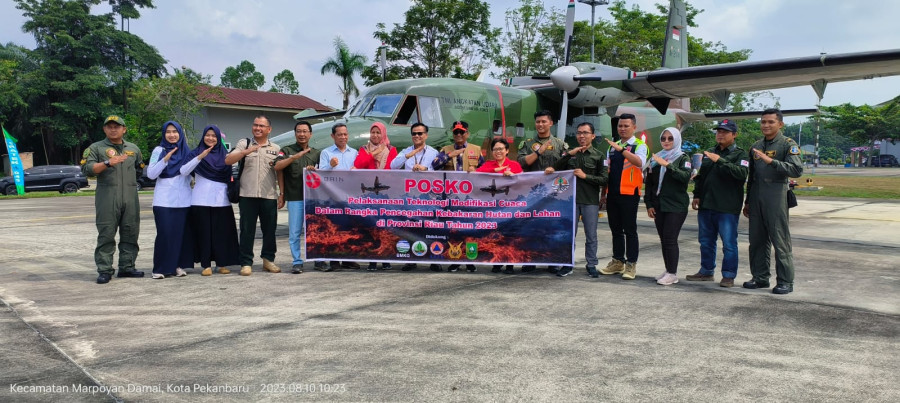 Hari Ini Tim TMC dari BRIN Mulai Lakukan Hujan Buatan di Riau