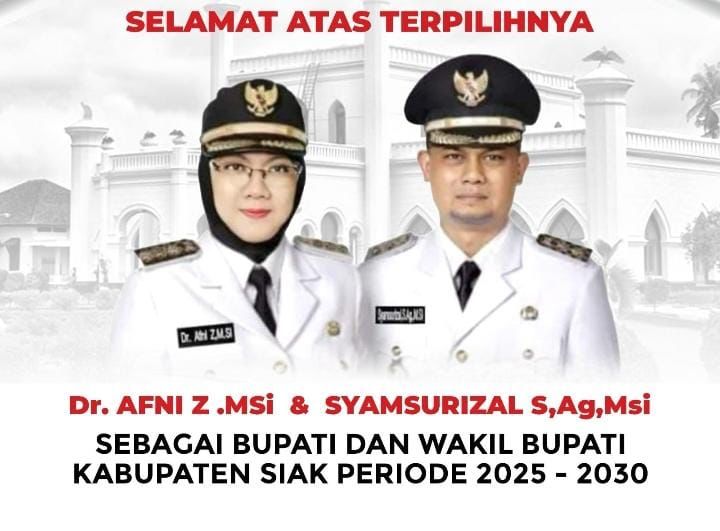 Siak Miliki Bupati Baru, Pasangan Afni Zulkifli - Syamsurizal  Menangi PSU