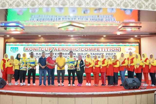 Berlangsung Meriah, Bupati Buka Koni Cup Aerobic Competition se-Kabupaten Rohil