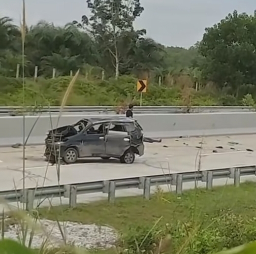 Kecelakaan Maut di Tol Pekanbaru- Bangkinang, satu Penumpang Tewas