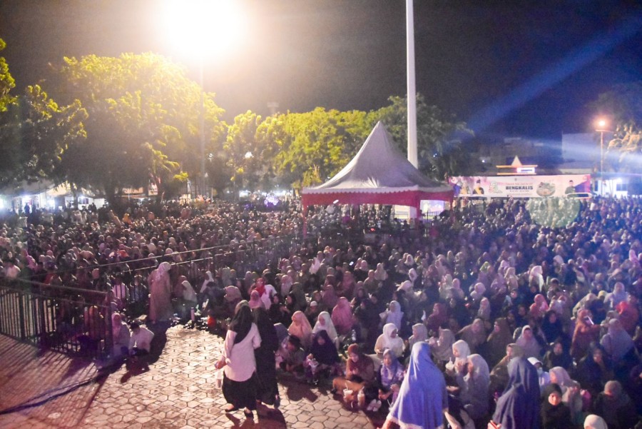 Tabligh Akbar Peringatan HUT Bengkalis ke-513, Lapangan Tugu Jadi Lautan Jamaah