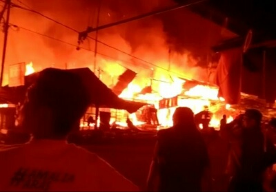 Kebakaran Hebat Hanguskan 31 Rumah dan 90 Kios, Dipicu Kemurkaan Suami hingga Bakar Motor Istri