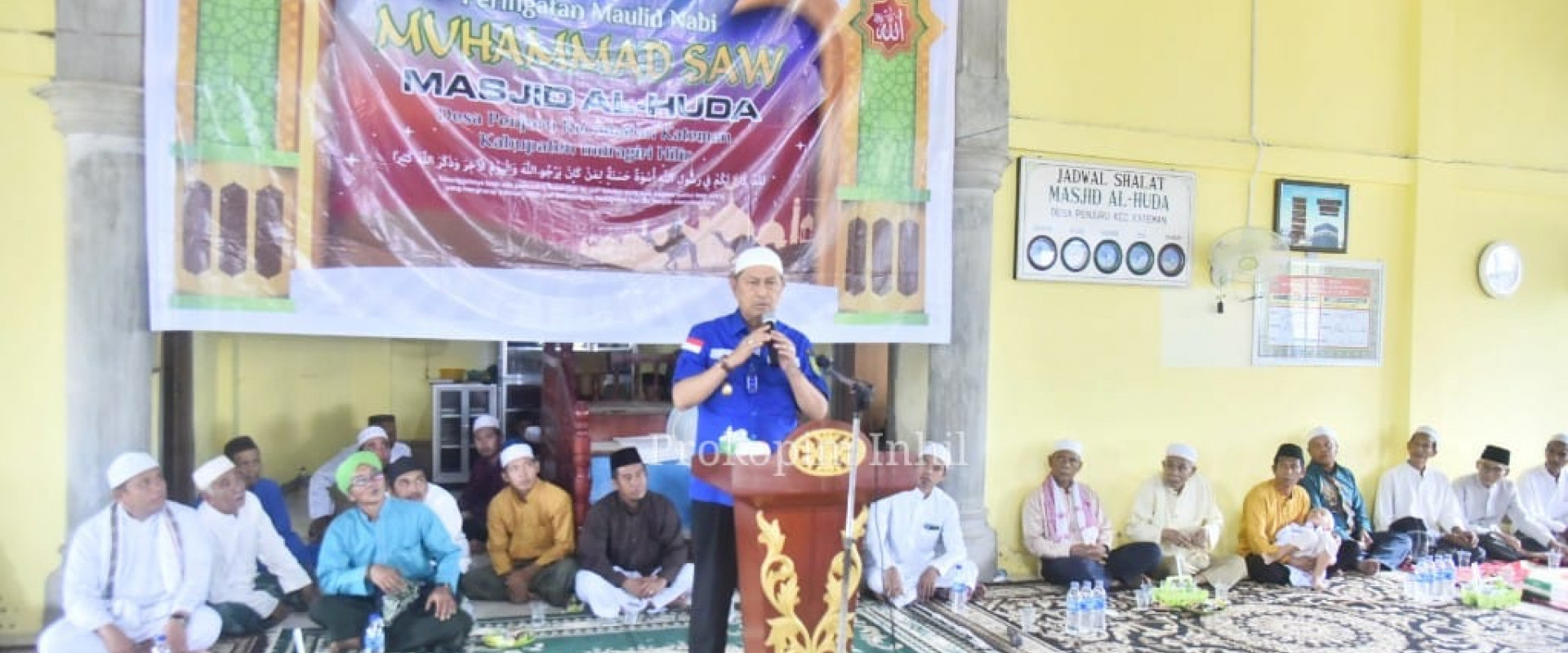 Wabup H.Syamsudin Uti Hadiri Peringatan Maulid Nabi Muhammad SAW di Mesjid Al-Huda Desa Penjuru