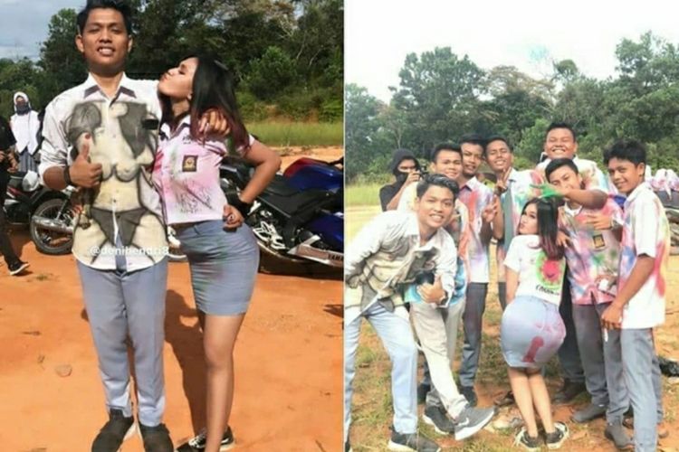 Aksi Corat-coret dan Hura-hura Siswa Siswi SMA di Riau Rayakan Kelulusan