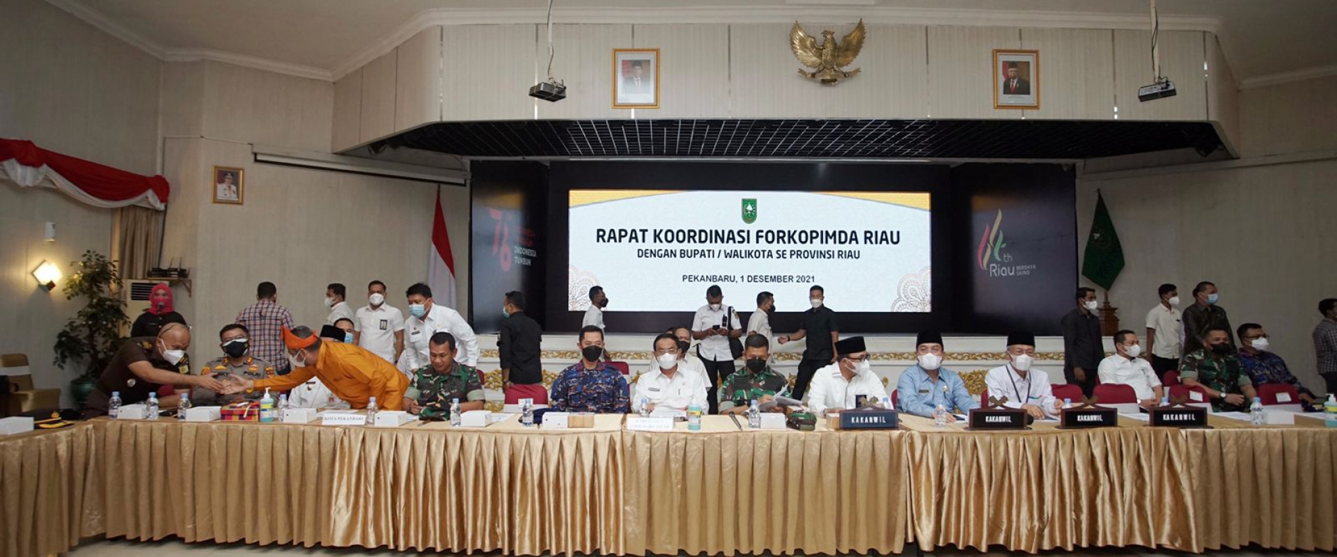 Bupati HM Wardan Hadiri Rapat Koordinasi Forkopimda Riau