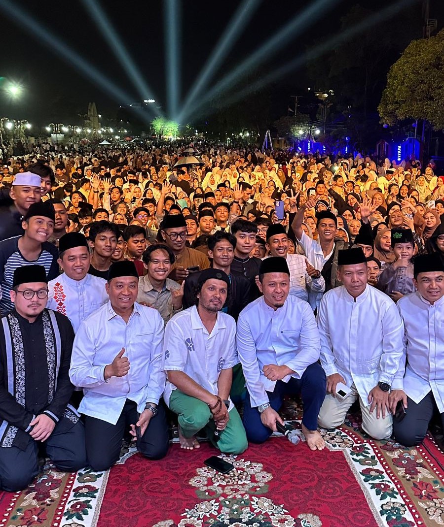 Antusias, Tabligh Akbar Pemko Bersama Ustad Hanan Attaki Dihadiri Puluhan Ribu Warga