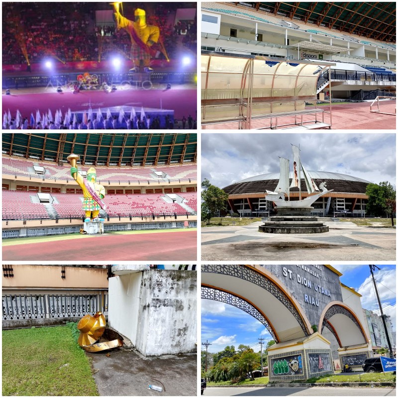 Satu Dekade Stadion Utama Riau,  Bangunan Bernilai Rp1,2 Triliun itu Kini Jadi Saksi Bisu, Mati dan Menyedihkan
