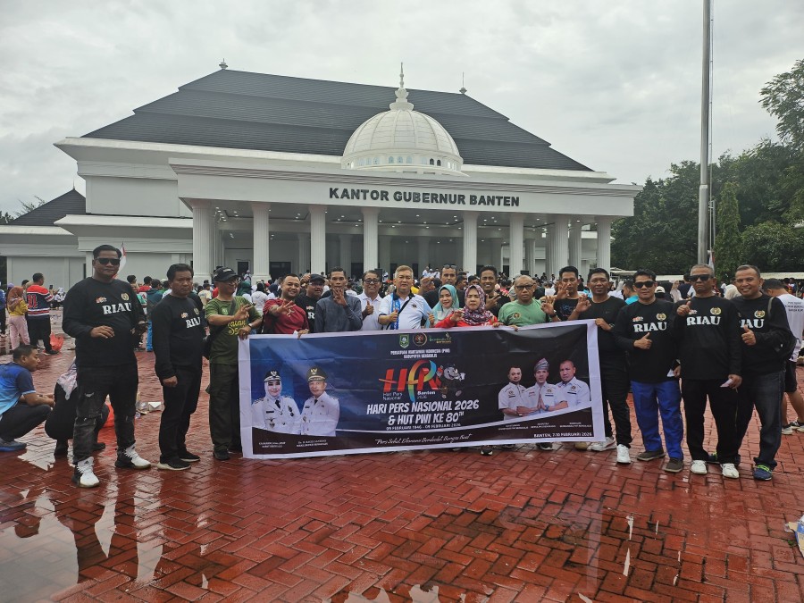 Delegasi PWI Bengkalis Ambil Bagian dalam Jalan Sehat HPN 2026