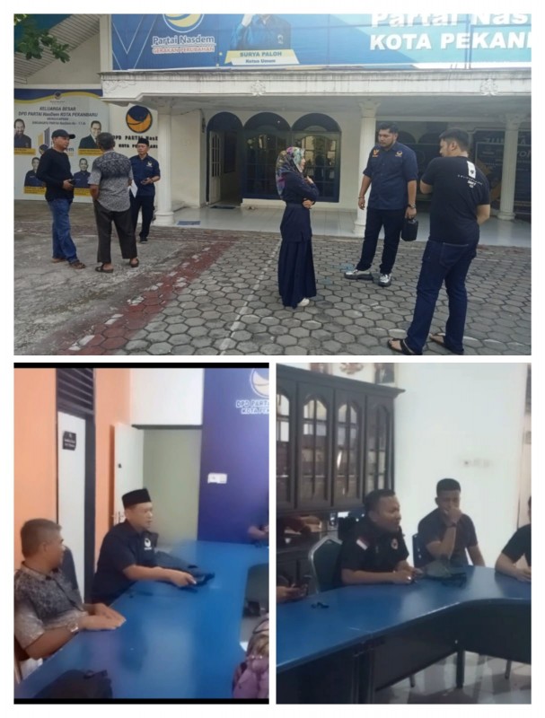 Puluhan Bacaleg Partai NasDem Pekanbaru Pertanyakan Hasil Pleno di Kantor DPW