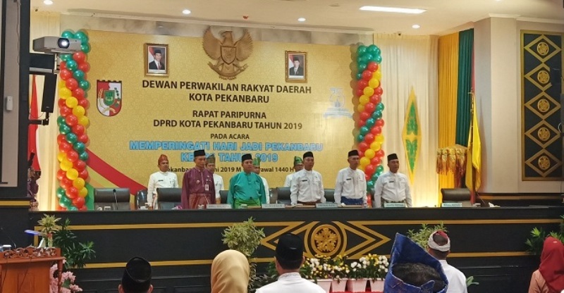Paripurna Istimewa HUT ke-235 Tahun,  Wakil Walikota Paparkan Keberhasilan Pekanbaru