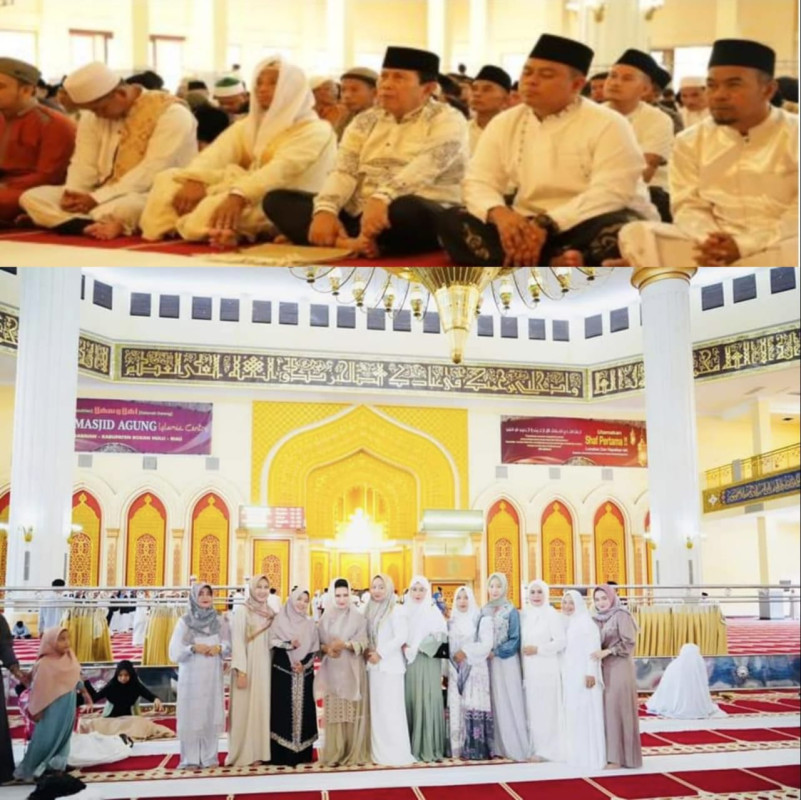 Bupati Sukiman Laksanakan Sholat Idul Adha 1445 H di Masjid Islamic Center