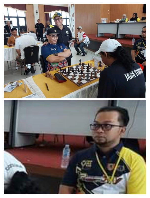 Hendry Datangi Meja Ketum PWI  Hasil KLB  Saat Tanding Catur, Tatapan Wasit ke HCB Jadi Sorotan