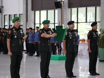 Pangdam XIX Tuanku Tambusai Rotasi Empat Perwira Perkuat Organisasi
