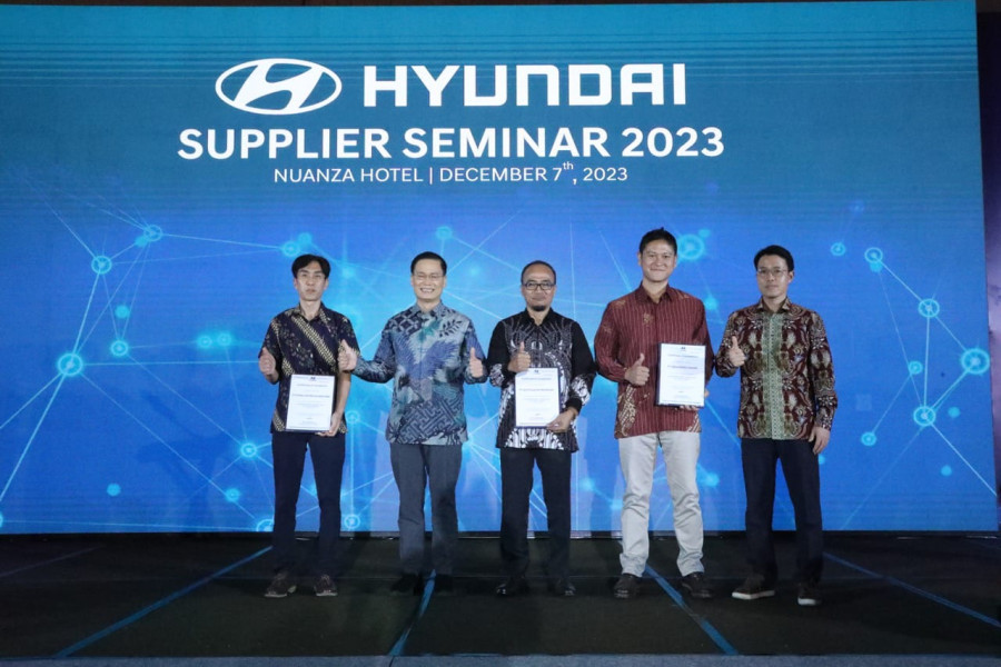 Hyundai Berikan Sertifikat pada 3 Pemasok Lokal atas Prestasi R&D