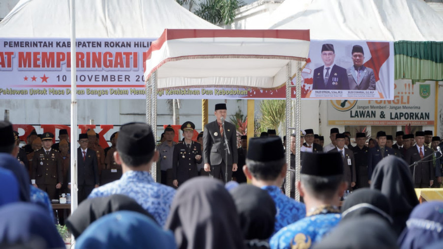 Bupati Afrizal Sintong Pimpin Upacara Peringatan Hari Pahlawan ke-78