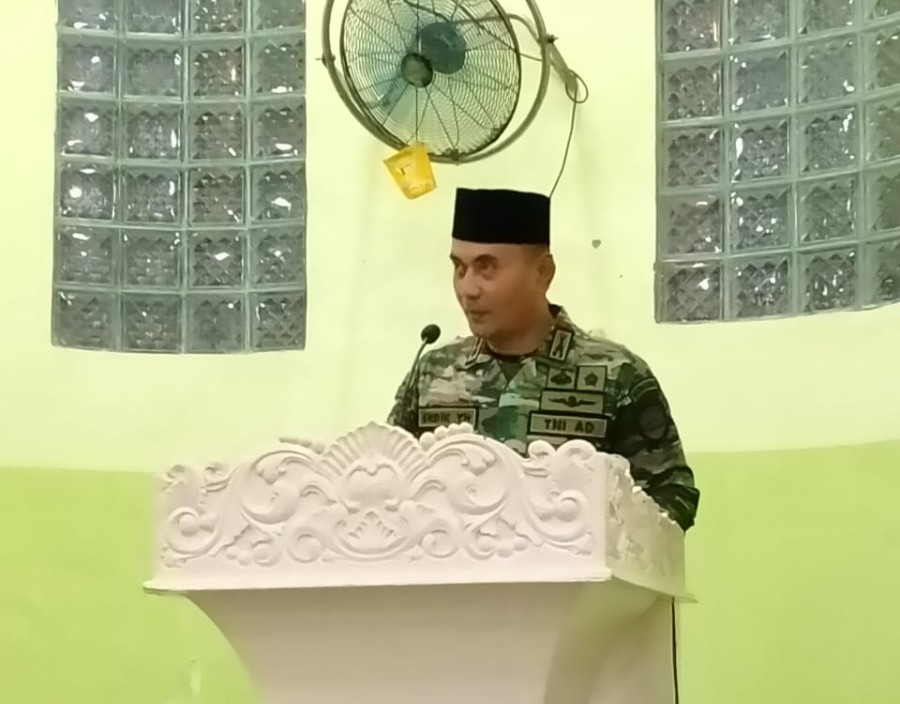 Safari Ramadhan di Masjid As Sa'adah, Dandim Bengkalis Gugah Anak Muda Masuk TNI