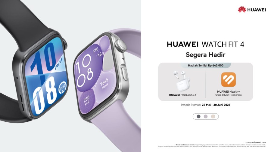 Gaya Hidup Sehat Makin Mudah dengan HUAWEI WATCH FIT 4 Series