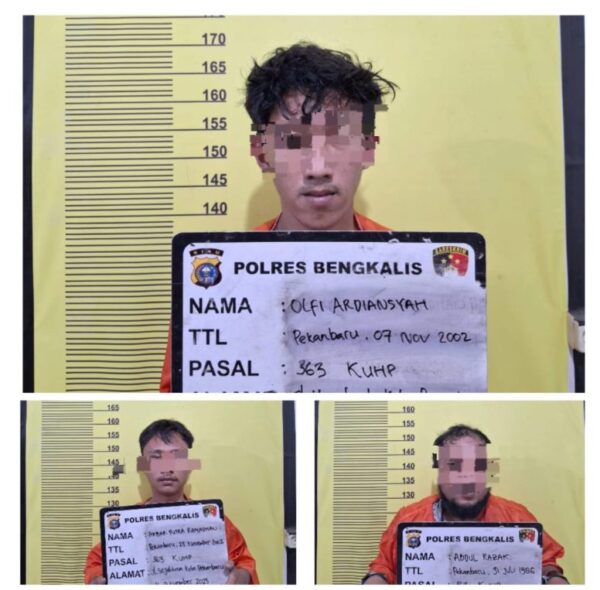 Beraksi di Mandau, 3 Maling Sarang Burung Walet Asal Pekanbaru Berakhir di Sel