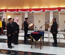 Lantik Kepala OPD, Pj Gubri Ingatkan Pejabat Kerja Sesuai Aturan