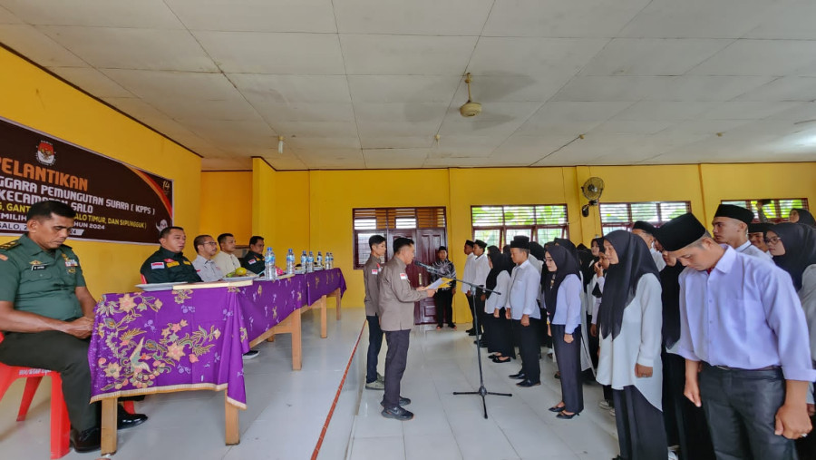 KPU Lantik 5,7 Juta KPPS se- Indonesia, 17.493 Orang dari Kabupaten Kampar