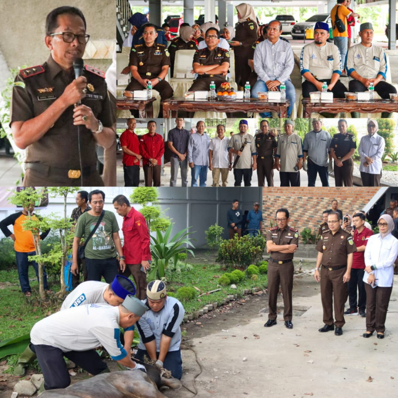 Kejati Riau Lakukan Penyembelihan Hewan Kurban Idul Adha 1445 H