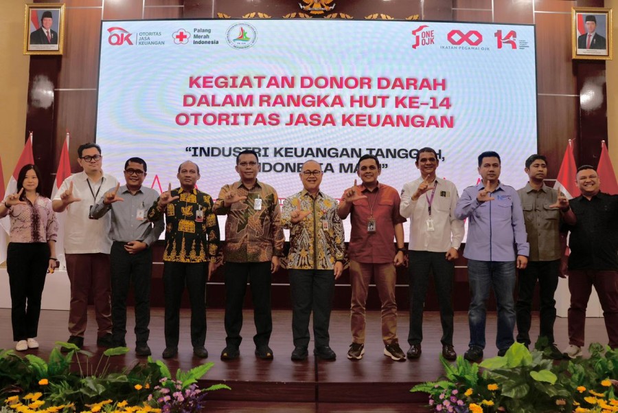Meriahkan HUT ke-14, OJK Riau Gelar Donor Darah