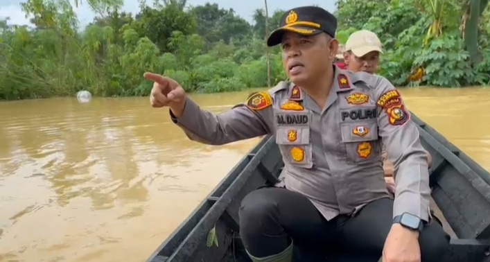 Ratusan Rumah di Gunung Sahilan Dikepung Banjir Luapan Sungai Lipai