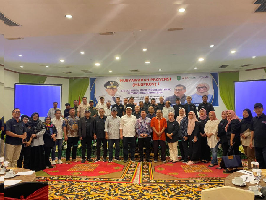 Pj Gubri di Musprov SMSI Riau Ajak Media Ciptakan Suasana Kondusif  Dimasa Kampanye Pilkada