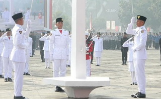 Kabut Tak Ganggu Khidmat Upacara HUT RI di Riau