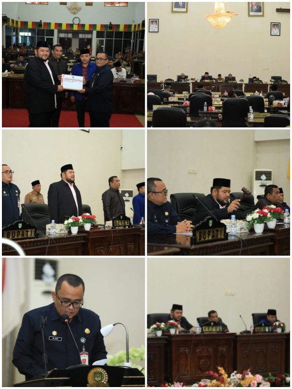 Pemkab Rohul Sampaikan KUA PPAS 2024 Rp1,39 Triliun Lebih di Paripurna DPRD