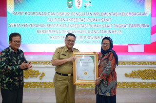 Raih Akreditasi Paripurna, RSUD Petala Bumi Diminta Pertahankan Mutu Pelayanan