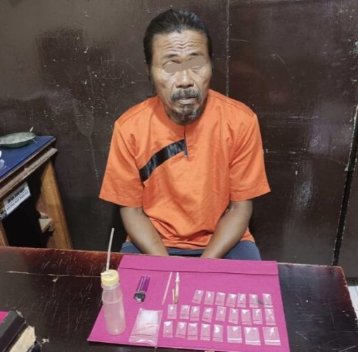 Kakek di Inhu Ditangkap Polisi saat Konsumsi Sabu