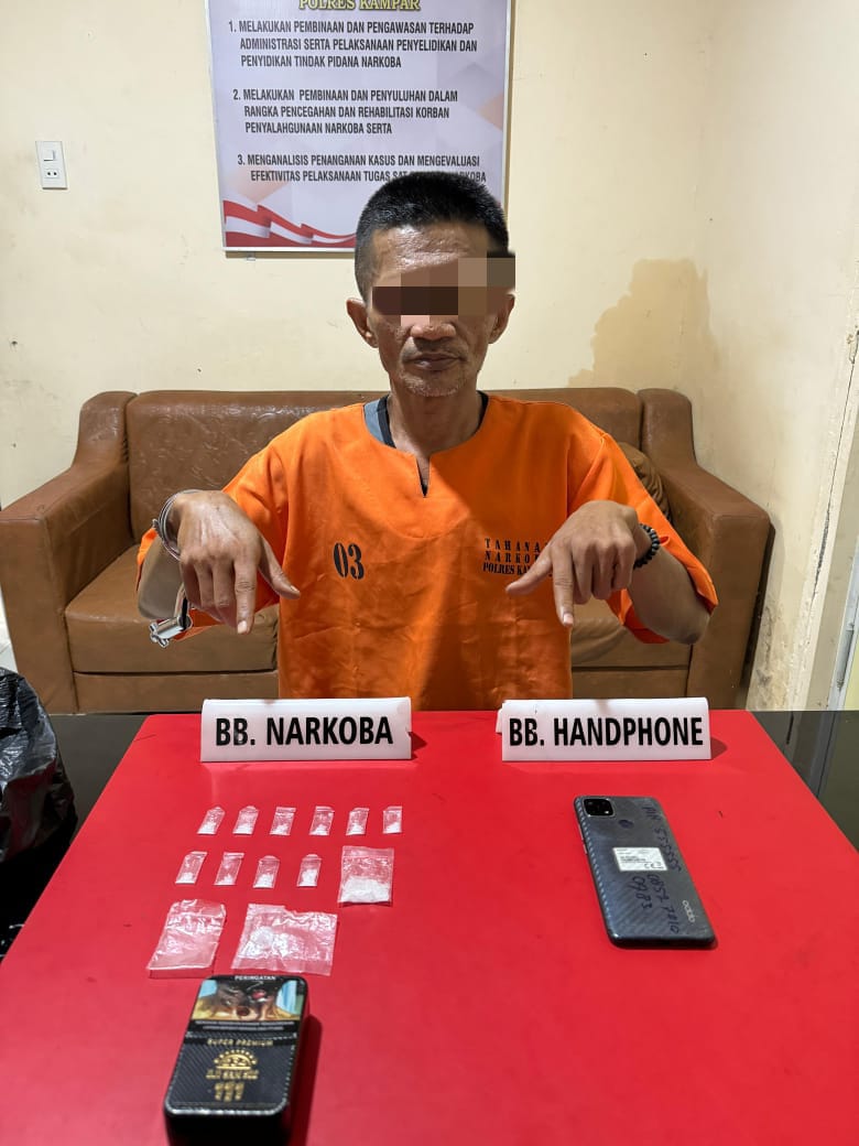 IT Warga Muara Jalai Tidak Berkutik  Disergap Satnarkoba Polres Kampar