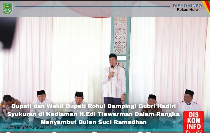 Gubri dan Bupati Sukiman Hadiri Syukuran Menyambut Ramadhan di Ujung Batu