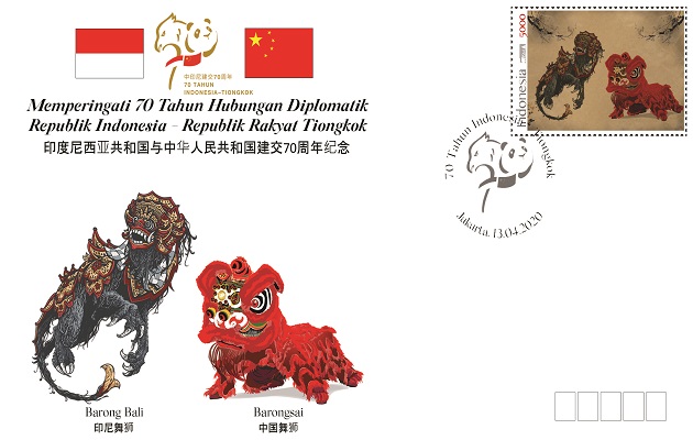 RI-China Luncurkan Perangko Peringatan 70 Tahun Hubungan Diplomatik