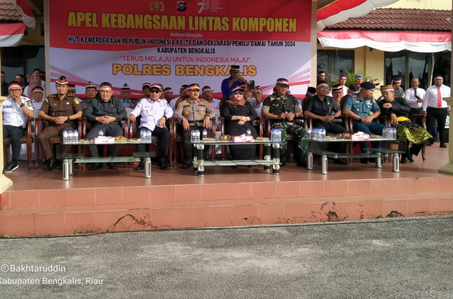 Pemda dan Forkopimda Bengkalis Gelar Apel Kebangsaan Lintas Komponen