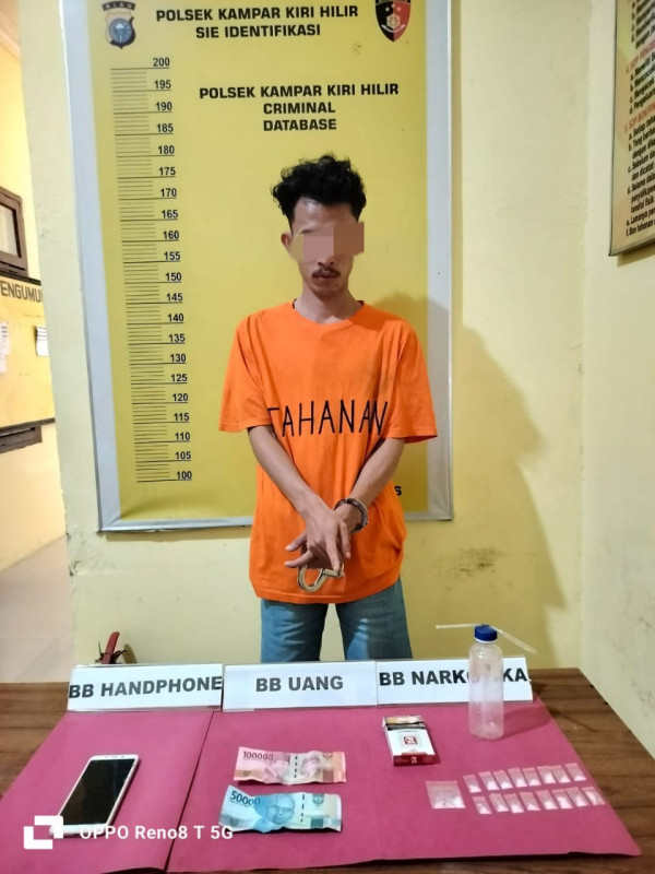 Polsek Kampar Kiri Hilir Gerebek Rumah Kosong Tangkap Pelaku Sabu