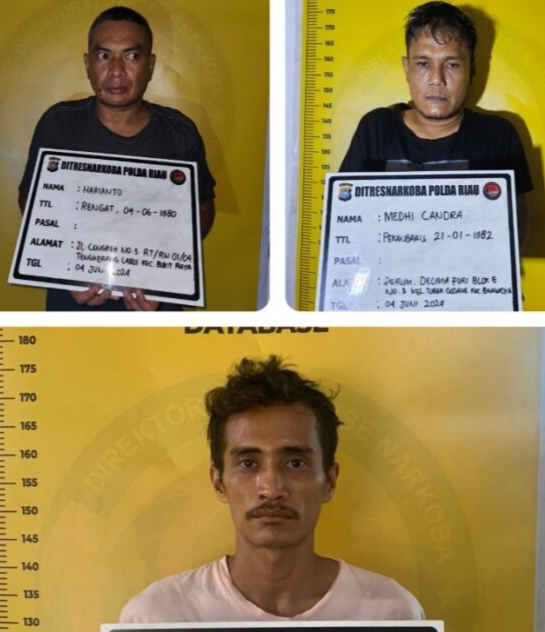 Nyamar Jadi Pembeli, Polisi Gulung Tiga Pengedar 1 Kg Sabu di Pekanbaru