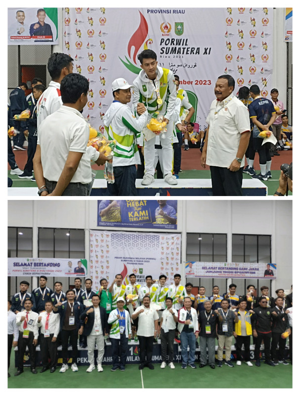 Tim Sepak Takraw Putra Riau Sabet Medali Emas ke-4 di PORWIL XI