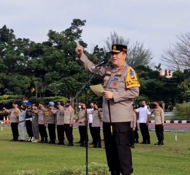Kapolda Riau pada Apel Operasi Zebra Lancang Kuning: Lakukan Upaya Persuasif dan Humanis