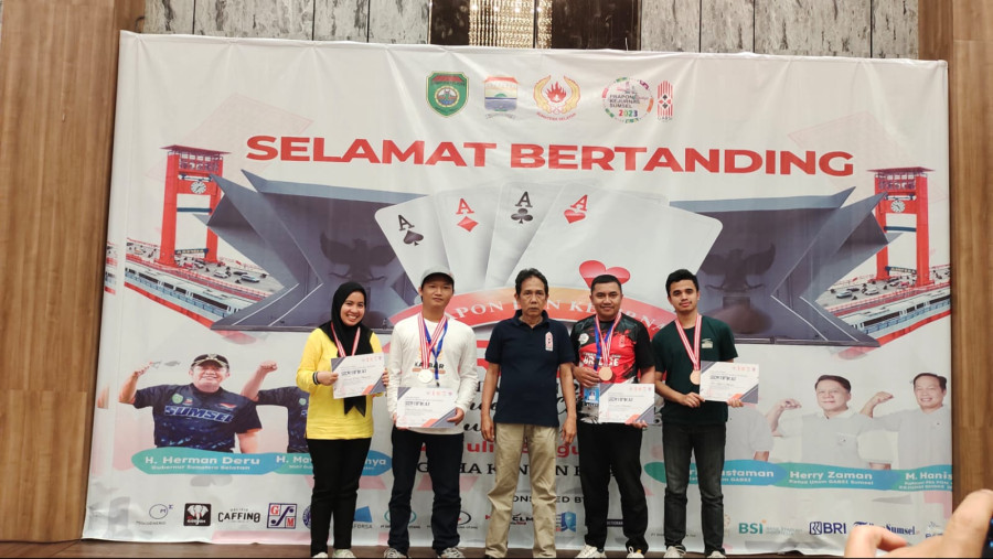 Tim Bridge Riau Raih 1 Medali Emas di Kejurnas Palembang 2023