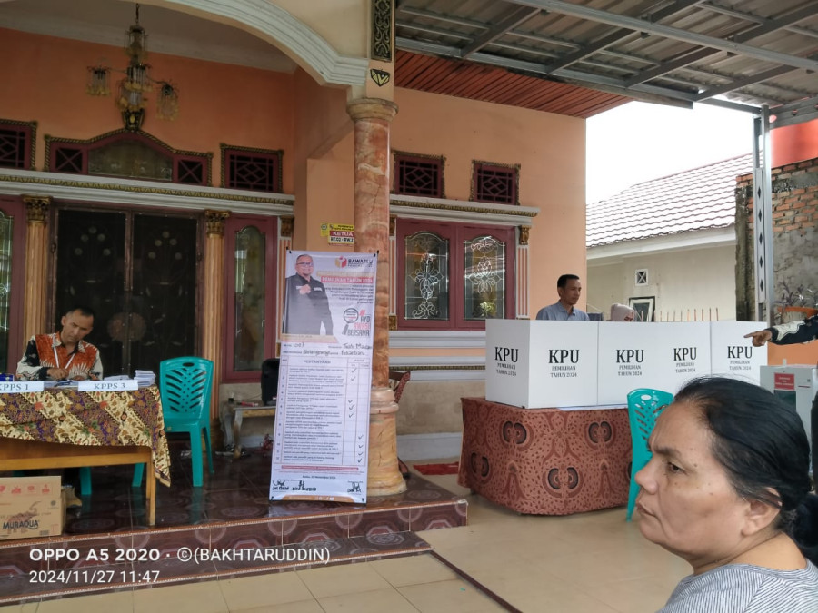 Partisipasi Pemilih di TPS 07 Sialang Munggu di Bawah 50 Persen