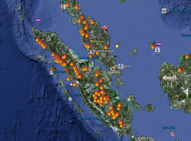 202 Titik Panas Terdeteksi di Sumatera, 35 Ada di Riau