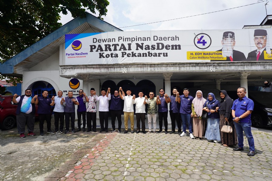 Silaturahmi ke Nasdem Pekanbaru, Paslon AMAn Siap Berkolaborasi Bangun Kota