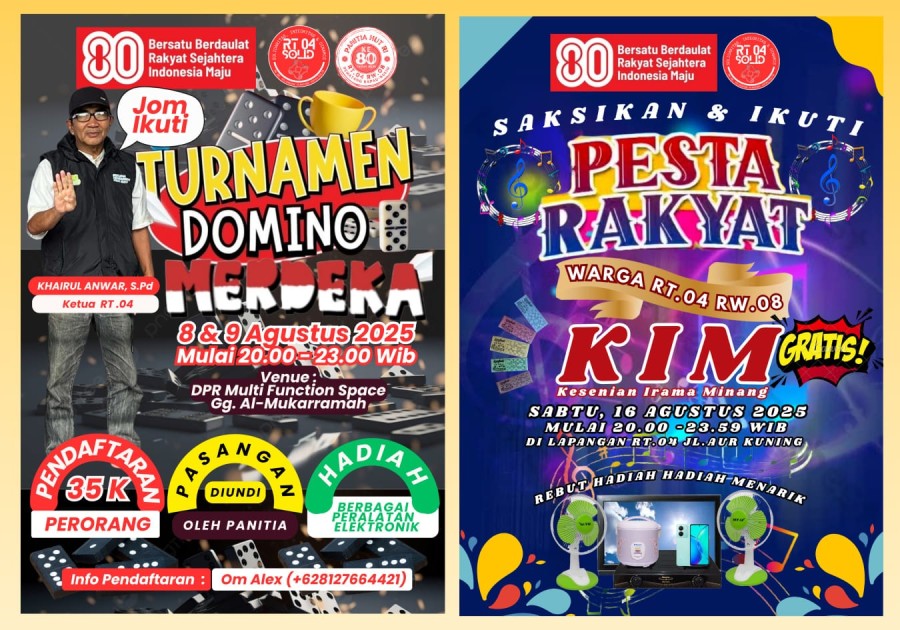 Ini Baru Unik! Panitia HUT RI Warga Pematang Kapau Kulim Semuanya Emak-emak