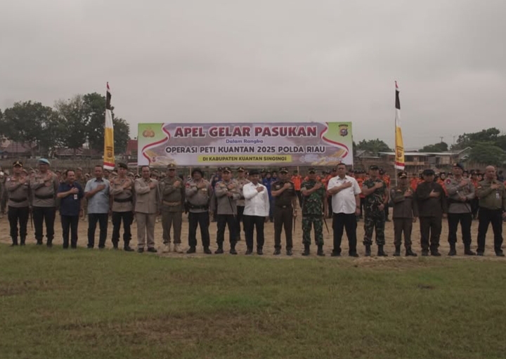 Gubri dan Kapolda Pimpin Apel Operasi PETI, Komitmen Bersihkan Sungai dari Tambang Ilegal