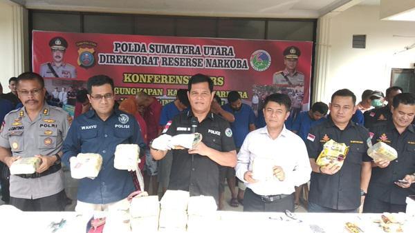 12 Kali Penangkapan, Polisi Gagalkan Peredaran Narkoba 32 Kilogram dan Ratusan Pil Ekstasi