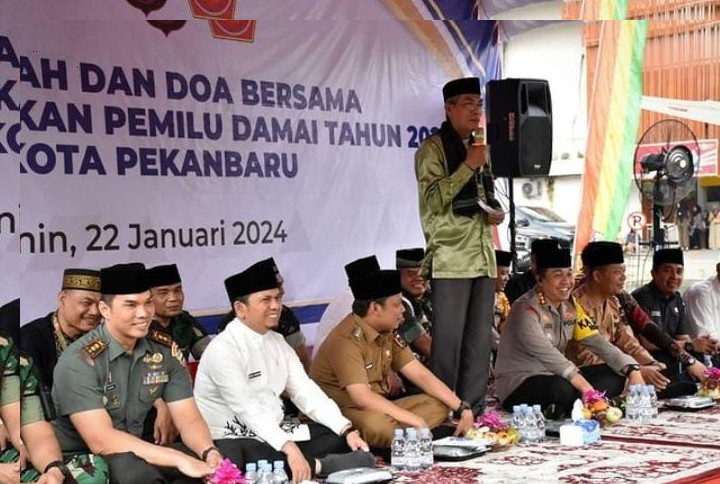 Pemilu Damai 2024, Ketua DPRD Pekanbaru Ikut Istiqhozah dan Doa Bersama